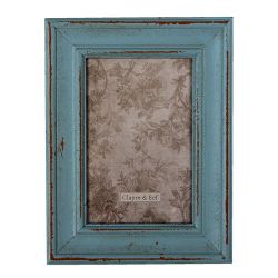 Clayre & Eef Shabby Chic antikolt pasztellkk asztali / fali fa kpkeret