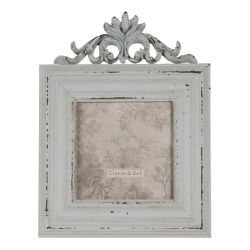 Clayre & Eef Shabby Chic antikolt pasztellkk dszes fali / asztali kpkeret (S)