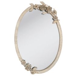 Clayre & Eef Shabby Chic antikolt szrke rzss fm keretes fali tkr