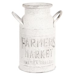 Clayre & Eef Vintage Farmers Market dombornyomott antikolt fehr fm dekor kanna
