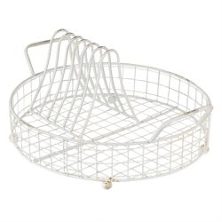 Clayre & Eef Shabby Chic antikolt fehr rcsos fm kerek ednyszrt / csepegtet