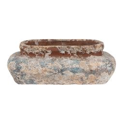 Clayre & Eef Vintage antikolt kk / bzs terrakotta hosszks kasp (27cm)