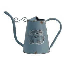 Clayre & Eef Vintage Rose Garden kis szobanvny fm locsolkanna elejn fm plakettel