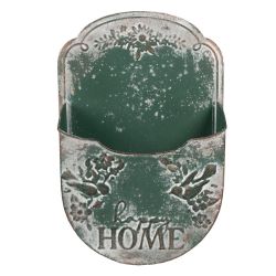 Clayre & Eef Vintage Home zld antikolt fm fali kasp dombornyomott mintval