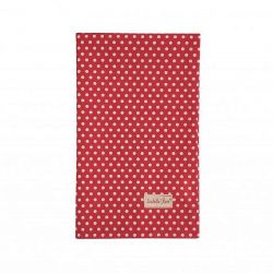 Isabelle Rose Vintage piros alapon fehr pttys pamut asztali fut / tert