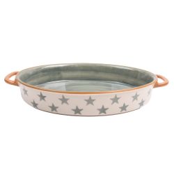 Isabelle Rose Country kzzel festett zld / csillagos ovlis kermia sttl