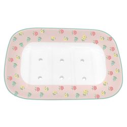 Isabelle Rose Shabby Chic Abby halvny rzsaszn alapon tavaszi virgmints porceln szappan/szivacstart
