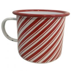 A.C. Home Vintage Candy Cane fehr/piros cskos zomncozott ris 7dl-es fm bgre