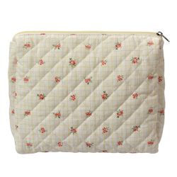Clayre & Eef Vintage bzs alapon srga kocks / apr rzss steppelt pamut neszeszer (25 cm x 22 cm)