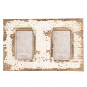  Clayre & Eef Shabby chic ersen antikolt fehr fa vastagkeretes dupla fali kpkeret (39cm)