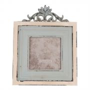  Clayre & Eef Shabby Chic antikolt pasztellkk / fehr dszes fali / asztali kpkeret