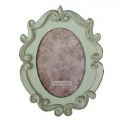  Clayre & Eef Shabby Chic antikolt mentazld dszes ovlis asztali / fali kpkeret