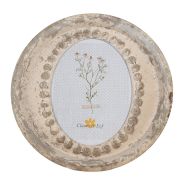  Clayre & Eef Vintage antikolt bzs dszes kerek asztali fm kpkeret