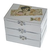  Originals Shabby Chic antikolt fehr nosztalgia fots 3 emeletes kis kszertart doboz