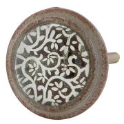  Clayre & Eef Vintage halvnyszrke keretben fekete-fehr inda mints veg/fm btorgomb