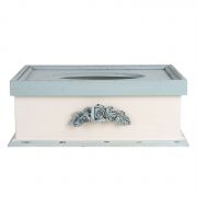 Clayre & Eef Shabby Chic antikolt krm / pderkk rzss fa dobozos paprzsebkend tart