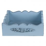  Clayre & Eef Shabby Chic antikolt kk fa dombor mints szalvtatart