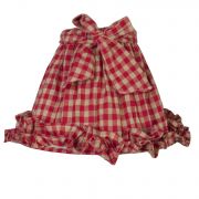  Clayre & Eef Country piros / bzs kocks szln fodros / masnis textil lmpabra