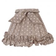  Clayre & Eef Country bzs alapon fehr szves szln fodros / masnis textil lmpabra
