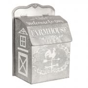  Clayre & Eef Country Farmhouse szrke alapon fehr mints fm postalda