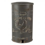  Clayre & Eef Vintage antikolt sttszrke dombor kakas mints szemeteslda