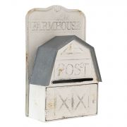  Clayre & Eef Vintage Farm House antikolt fehr / szrke hzik alak fm postalda