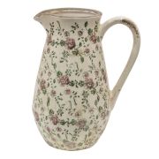  Clayre & Eef Vintage antikolt krm alapon virgmints kermia kancs / vza (L)