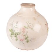  Clayre & Eef Shabby Chic antikolt pasztell rzss gmbly nagy kermia vza (L)