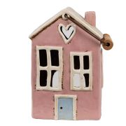  Clayre & Eef Vintage pasztell rzsaszn gyertya / mcsestart kermia hzik (21cm)