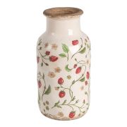  Clayre & Eef Vintage krm alapon eper mints antikolt kermia vza (M)