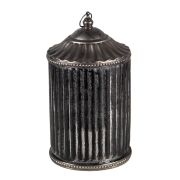  Clayre & Eef Vintage antikolt bords fekete veg vilgt LED-es mcsestart fm tetvel