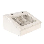  Clayre & Eef Vintage antikolt fehr kvkapszula tart doboz feliratos veg tetvel