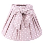  Clayre & Eef Shabby Chic pasztell rzsaszn alapon fehr pttys textil lmpabra