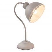  Clayre & Eef Shabby chic antikolt szrke szln csipke mints asztali fm lmpa
