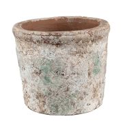  Clayre & Eef Vintage antikolt zld / bzs terrakotta kasp (13cm)