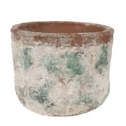  Clayre & Eef Vintage antikolt zld / bzs terrakotta kasp (L)