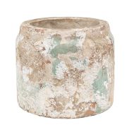  Clayre & Eef Vintage antikolt zld / bzs terrakotta kasp (11cm)