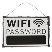  Clayre & Eef Vintage antikolt hats fehr alapon fekete WIFI Password feliratos fm felr tbla