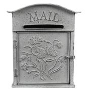  Clayre & Eef Vintage Mail antikolt vilgos szrke dombor levl / pillang mints ves fm postalda