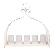  Clayre & Eef Shabby Chic antikolt fehr fm dszes 5-s nagy gyertyatart