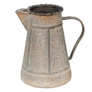  Clayre & Eef Vintage kkkel antikolt szrke bords vas dekor kancs / kanna