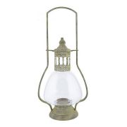  E. Design Vintage antikolt mohazld bls veg dszes fm gyertyatart lmps
