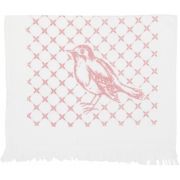  Clayre & Eef Shabby Chic fehr alapon rzsaszn madrks kztrl / konyharuha