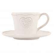  Clayre & Eef Shabby Chic antikolt krm dombor szv mints kermia cssze / bgre + alj szett