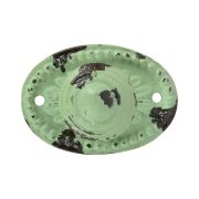  E. Design Vintage antikolt zld ntttvas btorfoganty / gomb