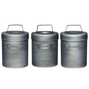  Kitchen Craft Industrial Kitchen szrke vaslemez cukor/kv/tea trol szett