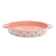  Isabelle Rose Country kzzel festett pasztell rzsaszn / csillagos ovlis kermia sttl