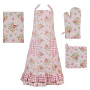  Isabelle Rose Shabby Chic Abby tavaszi virgos 4 db-os pamut konyhai szett