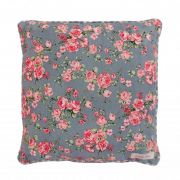  Isabelle Rose Shabby Chic Julia szrke alapon rzss / kocks pamut dszprna blssel