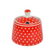  Isabelle Rose Shabby Chic piros alapon fehr pttys porceln cukortart